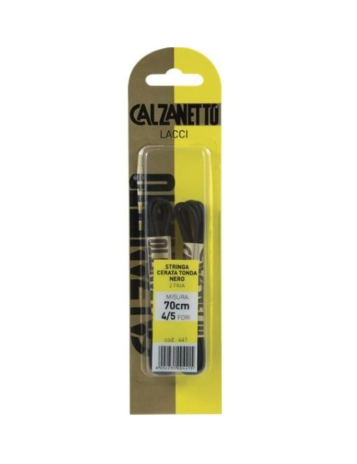 CALZANETTO LACCI 70 CENTIMETRI TONDI CERATI NERI