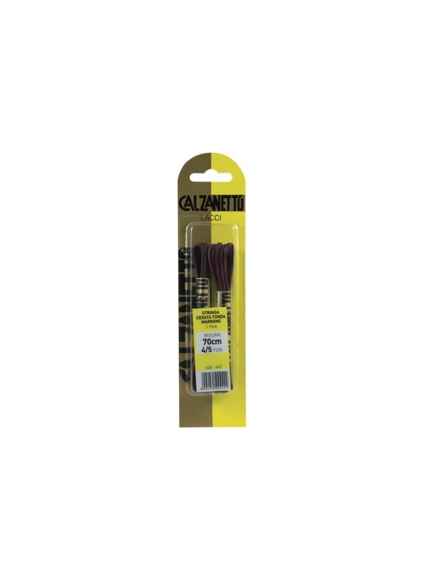 SOCKS WITH 70 CENTIMETER ROUND WAXED BROWN LACES
