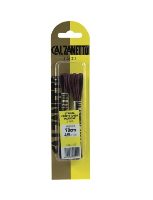 SOCKS WITH 70 CENTIMETER ROUND WAXED BROWN LACES