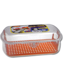 RECTANGULAR CLICK CLAK CONTAINER WITH GRID 24x15x9.3cm