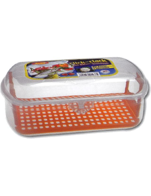 CONTENITORE CLICK CLAK RETTANGOLARE CON GRIGLIA 24x15x9,3cm