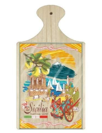 MINI TAGLIERE C/VETRO 16x29 SICILIA