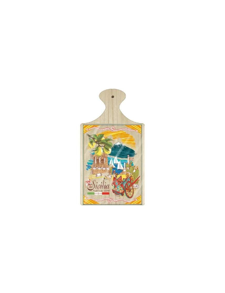 MINI TAGLIERE C/VETRO 16x29 SICILIA