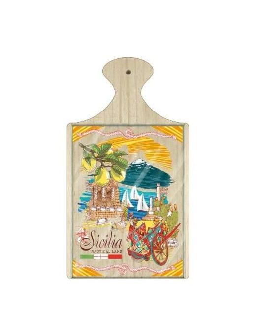 MINI TAGLIERE C/VETRO 16x29 SICILIA