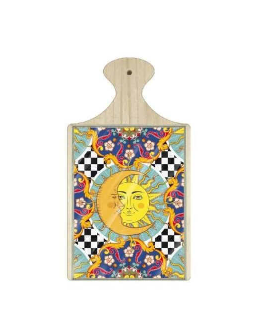 MINI TAGLIERE C/VETRO 16x29 SOLE-LUNA