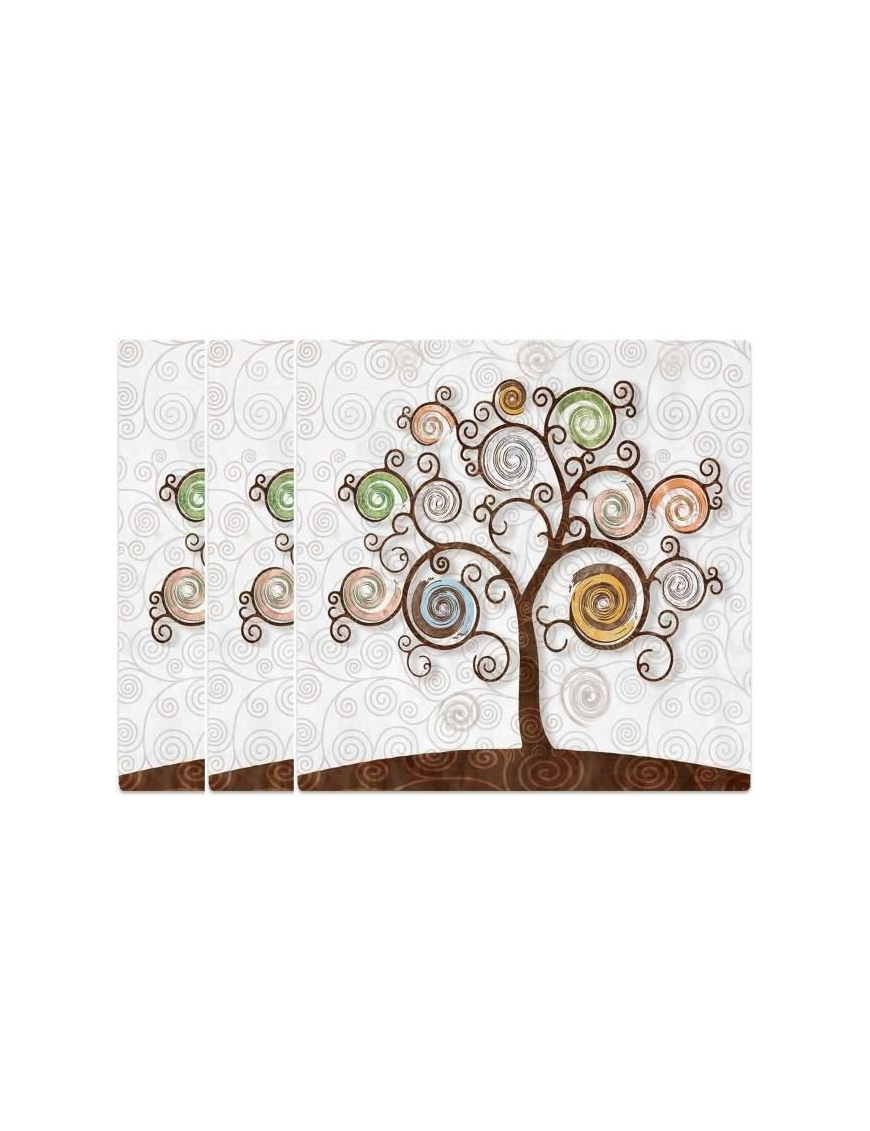 TREE WHITE COASTER 10x10 CENTIMETERS 3 PIECES
