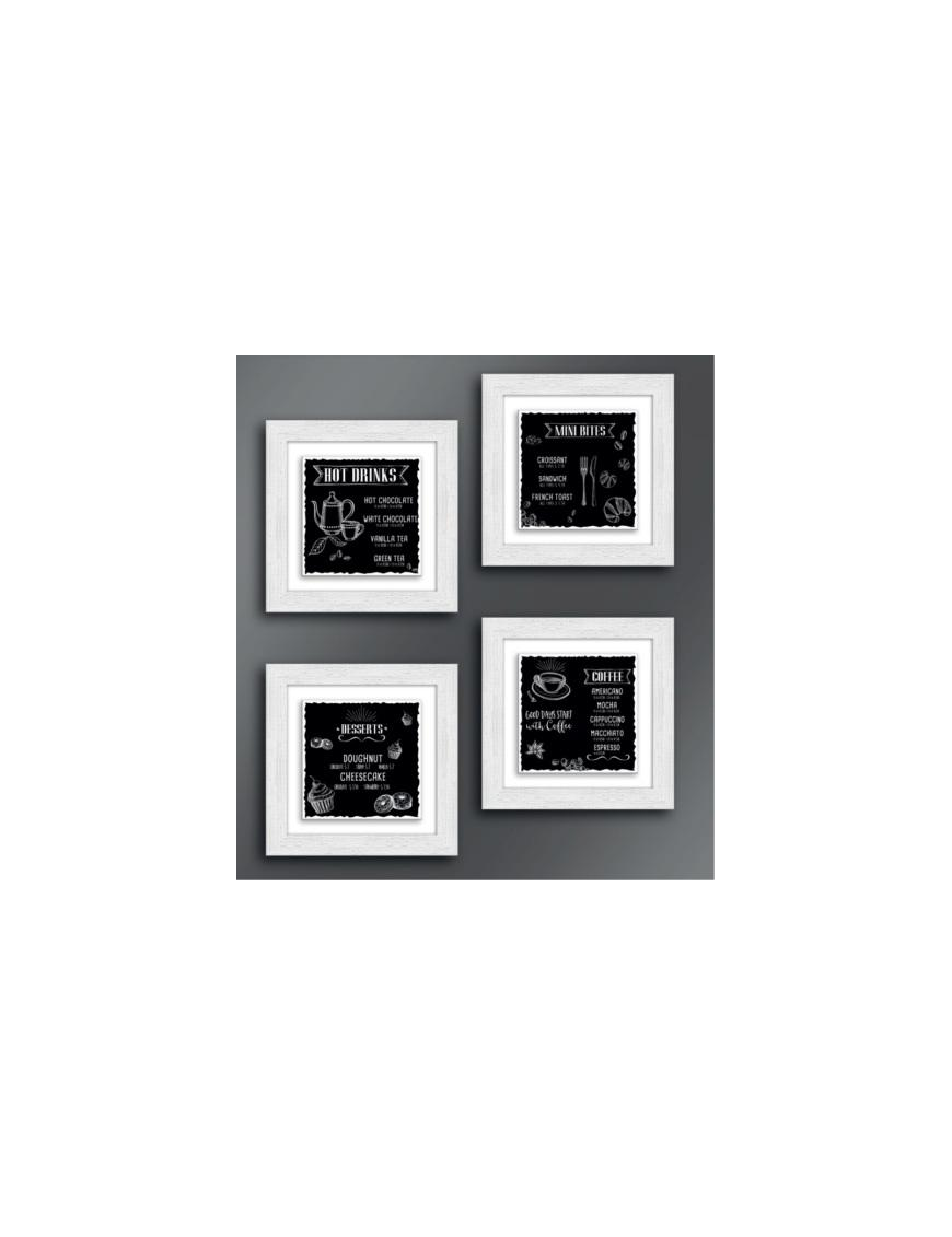 CERAMIC MODERN WHITE BLACKBOARD 18x18 $$