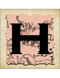 SPRINT LETTERING VINTAGE 16x16cm "H"$$
