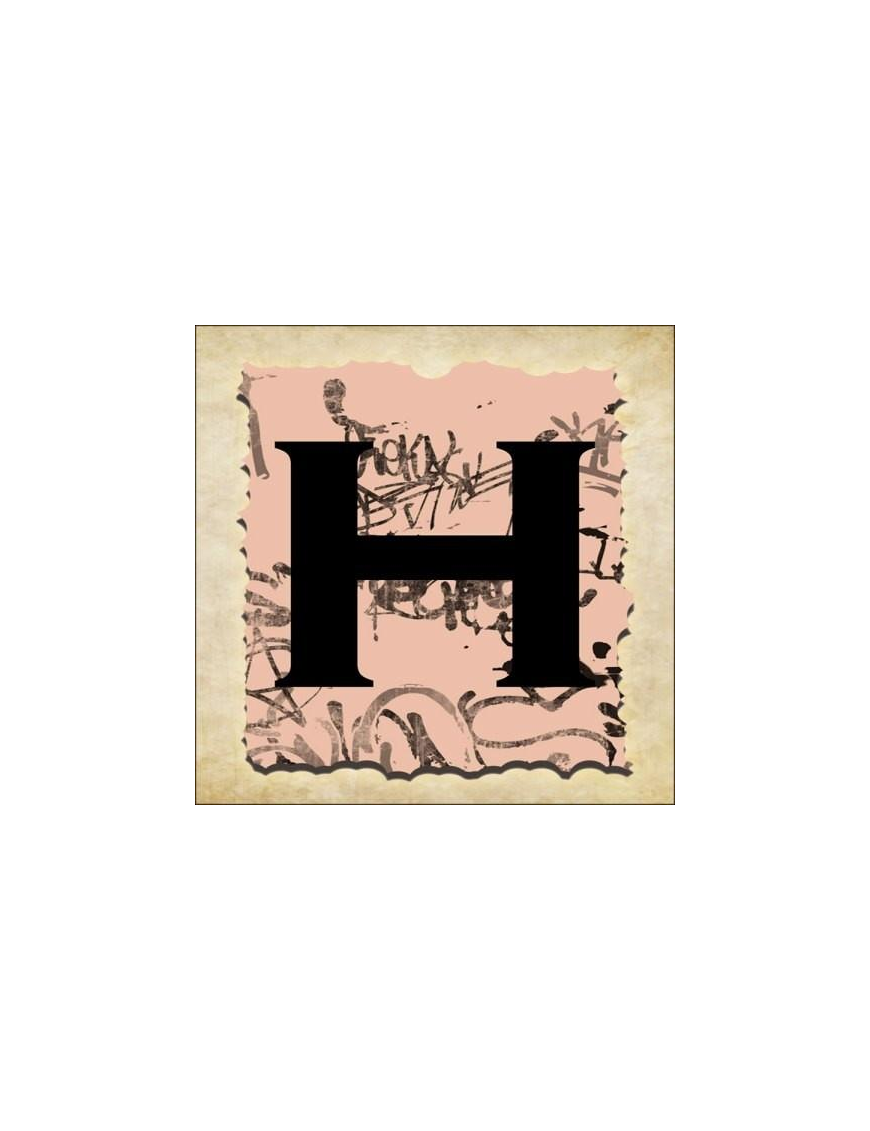 SPRINT LETTERING VINTAGE 16x16cm "H"$$