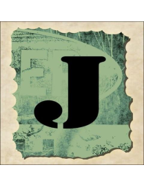 SPRINT LETTERING VINTAGE 16x16cm "J"$$