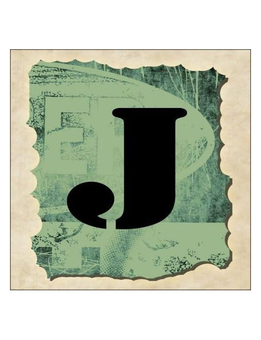 VINTAGE SPRINT LETTERING 16X16CM "J" $$