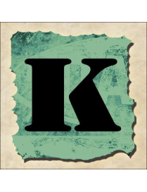 SPRINT LETTERING VINTAGE 16x16cm "K"$$