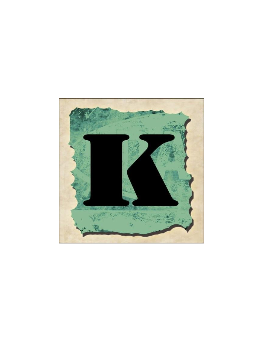 VINTAGE SPRINT LETTERING 16X16CM "K" $$