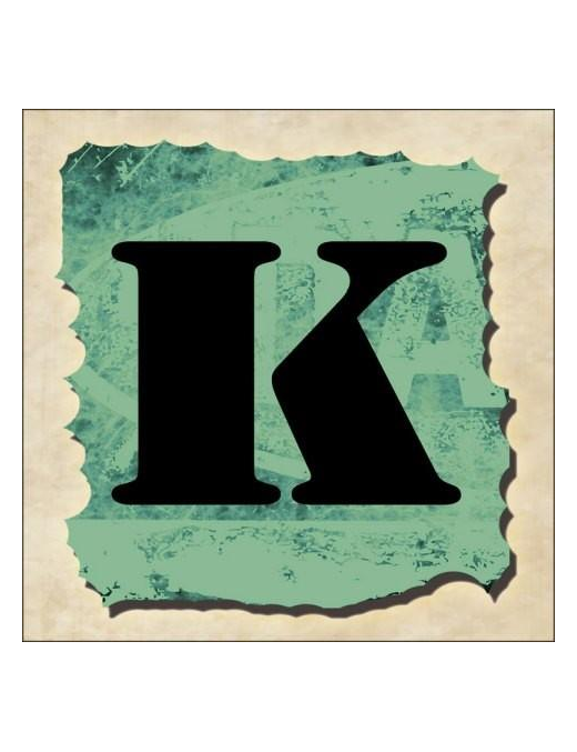 VINTAGE SPRINT LETTERING 16X16CM "K" $$