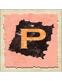 SPRINT LETTERING VINTAGE 16x16cm "P"$$
