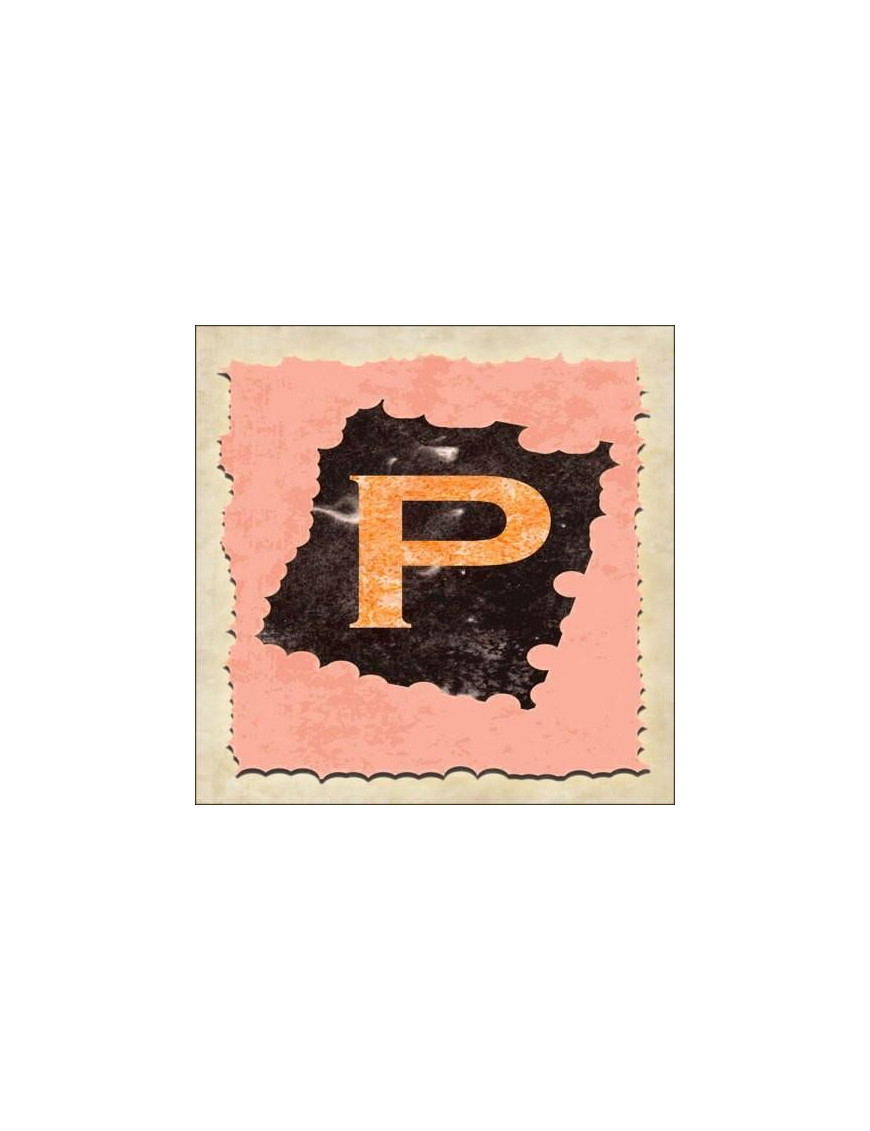 SPRINT LETTERING VINTAGE 16x16cm "P"$$