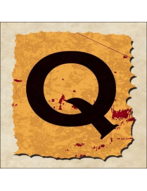 VINTAGE SPRINT LETTERING 16X16CM "Q" $$