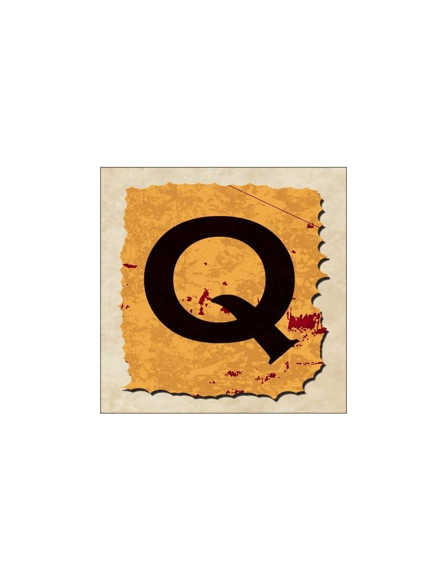 VINTAGE SPRINT LETTERING 16X16CM "Q" $$