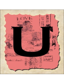 SPRINT LETTERING VINTAGE 16x16cm "U"$$