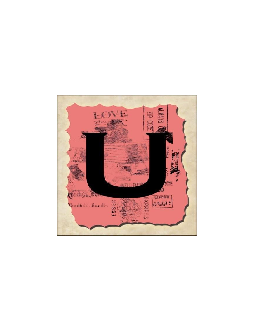 VINTAGE SPRINT LETTERING 16X16CM "U" $$
