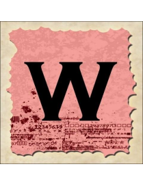 SPRINT LETTERING VINTAGE 16x16cm "W"$$