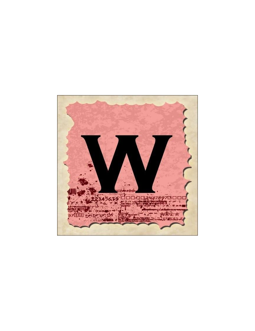 SPRINT LETTERING VINTAGE 16x16cm "W"$$