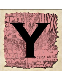 SPRINT LETTERING VINTAGE 16x16cm "Y"$$