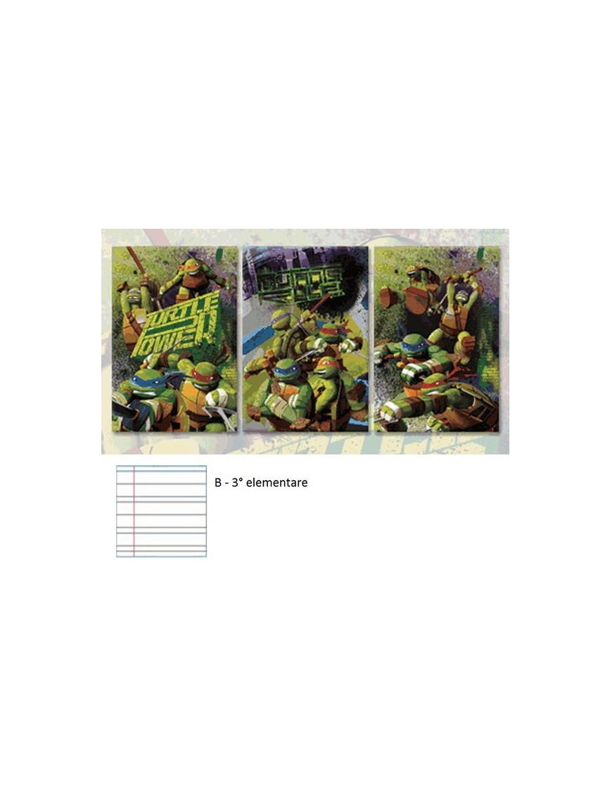 TARTARUGHE NINJA QUADERNO RIGATURA B $$