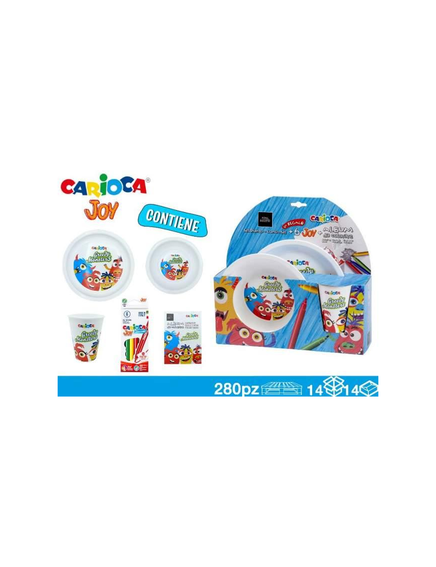 CARIOCA SET PRANZO 3 pezzi+ALBUM+COLORI JOY