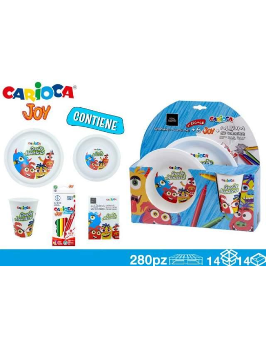 CARIOCA SET PRANZO 3 pezzi+ALBUM+COLORI JOY