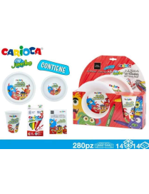 CARIOCA SET PRANZO 3pezzi+ALBUM+COLORI JUMBO