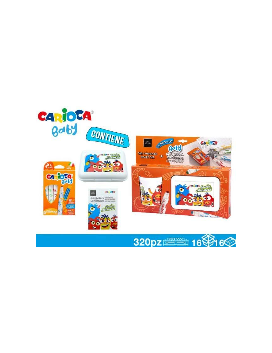 CARIOCA LUNCH BOX+CUP+ALBUM+BABY COLORS