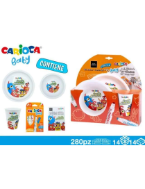 CARIOCA SET PRANZO 3pezzi+ALBUM+COLORI BABY