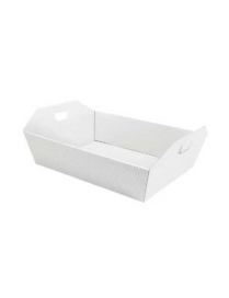WHITE KRAFT BASKET 43x32x12 CENTIMETERS