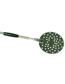 PALETTINO PER PIZZA CON FORI E IN ACCIAIO INOX DIAMETRO 20 CENTIMETRI