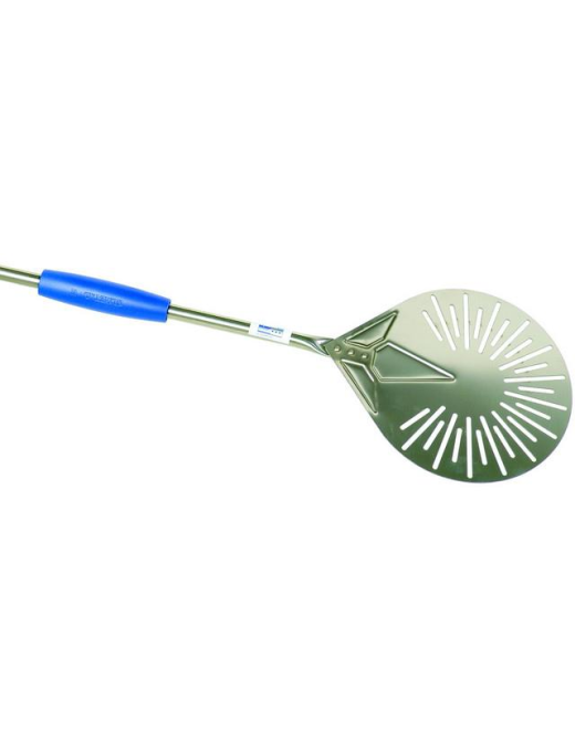 PERFORATED PIZZA PEEL IN STAINLESS STEEL DIAMETER 26 CENTIMETERS