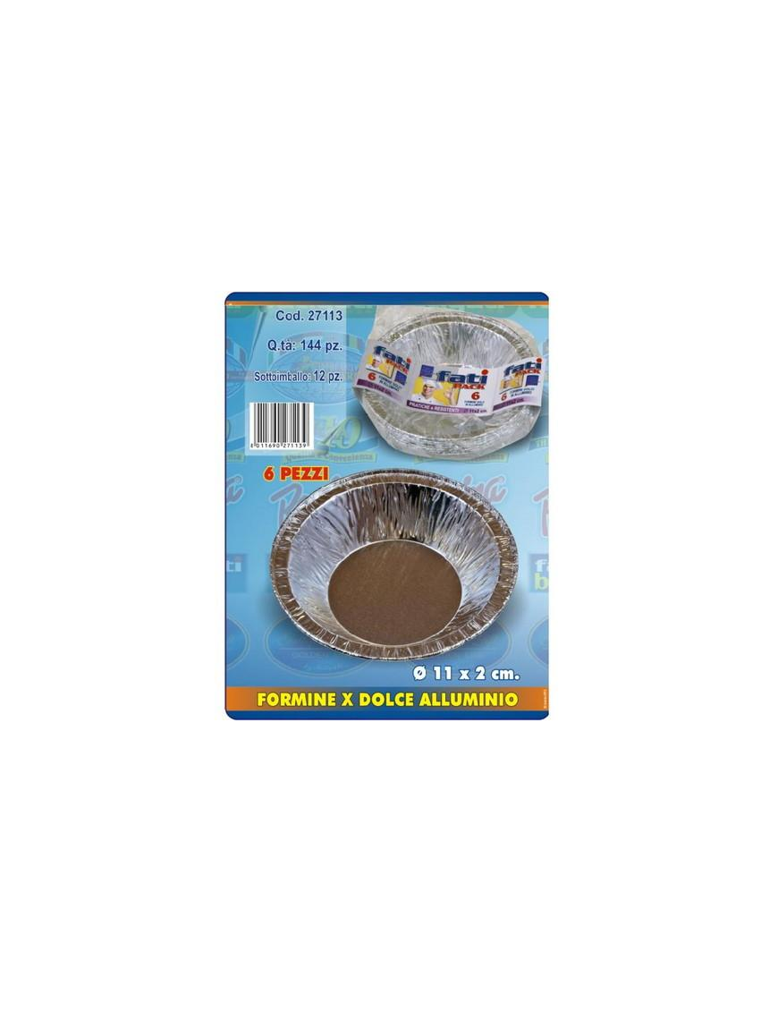 ALUMINUM MOLDS 6 PIECES DIAMETER 11x2 CENTIMETERS