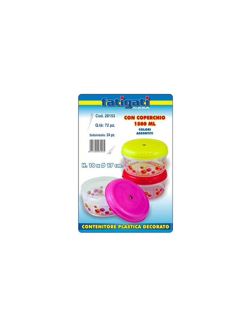 PLASTIC CONTAINER WITH LID 1500 ML