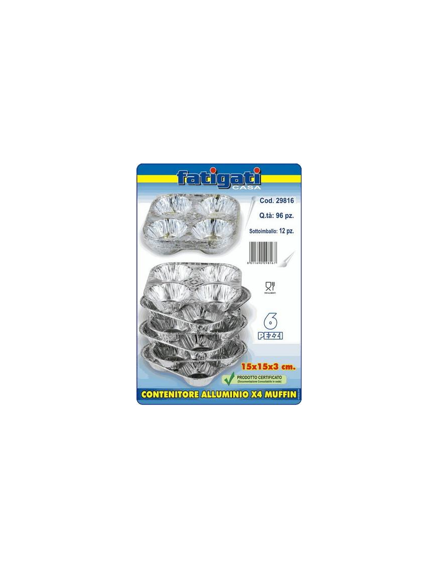 ALUMINUM MUFFIN MOLDS 6 PIECES
