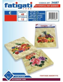 SOTTOPENTOLA MDF DECORATIVA QUADRA 19,5x19,5 CENTIMETRI