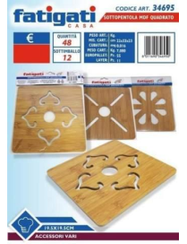 SQUARE MDF TRIVET 19.5x19.5 CENTIMETERS