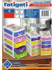 CASSETTIERA PLASTICA 5 CASSETTI