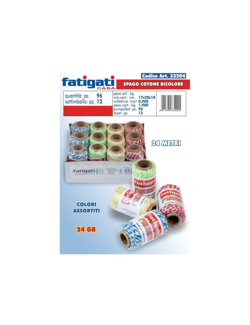 BRICO SPAGO COTONE BICOLOR 24 METRI