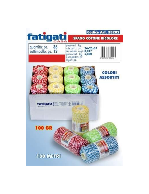 BRICO SPAGO COTONE BICOLOR 100 METRI