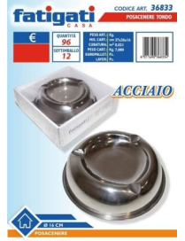 ROUND STEEL ASHTRAY 16 CENTIMETERS