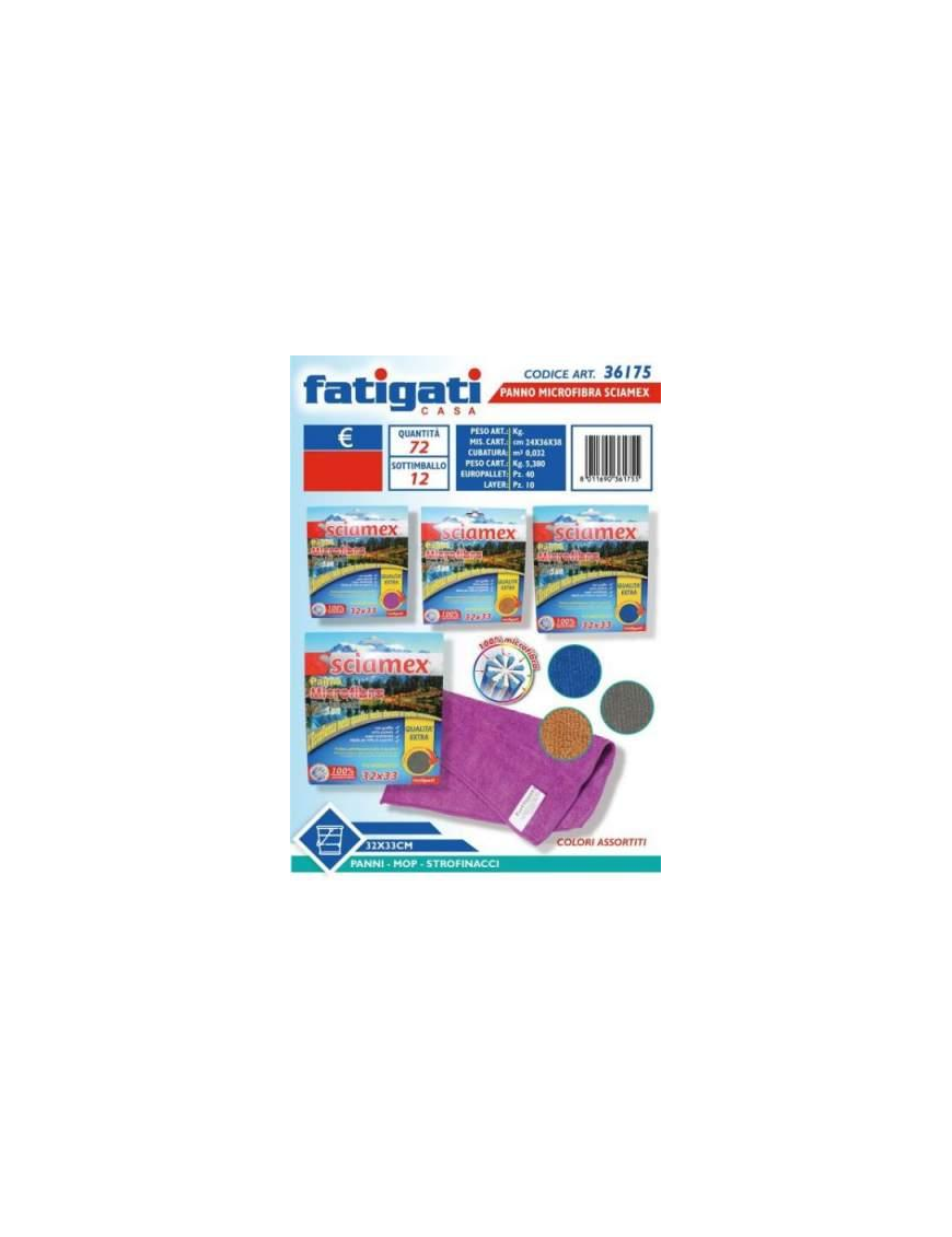 PANNO SCIAMEX MICROFIBRA 32x33 CENTIMETRI