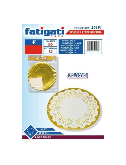 TRAY+ROUND DOILY 1 PIECE DIAMETER 37 CENTIMETERS