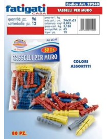 L.BRICO TASSELLI PER MURO 80pz 29240 $$
