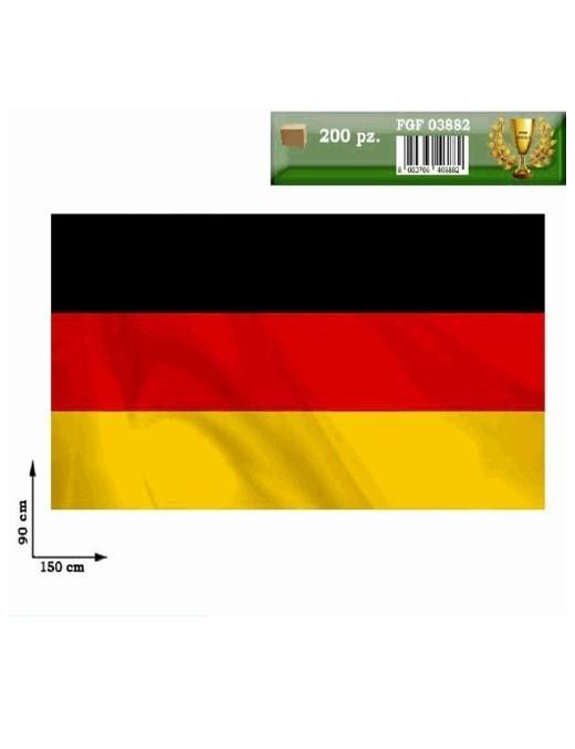 BANDIERA DEI MONDIALI 150x90 CM GERMANIA CON ASTA