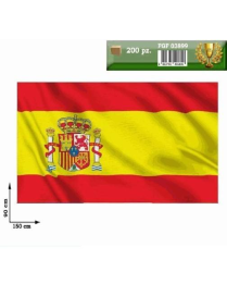 BANDIERA DEI MONDIALI 150x90 DELLA SPAGNA CON ASTA